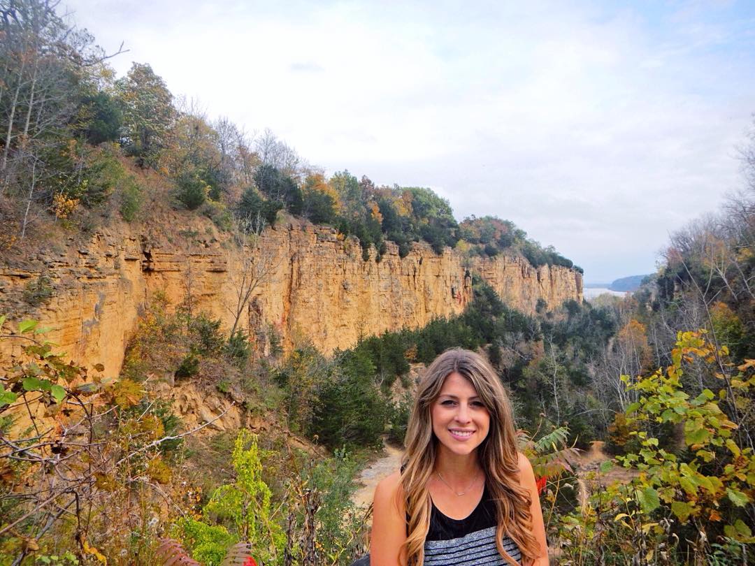 Woman Hiking Mines of Spain Dubuque